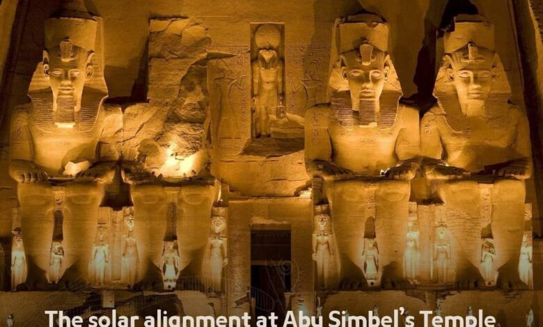 The solar alignment at Abu Simbelm’s Temple in Aswan