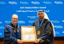 AUC HONORS MOHAMMAD AL GERGAWI, UAE MINISTER OF CABINET AFFAIRS WITH THE GLOBAL FELLOW AWARD