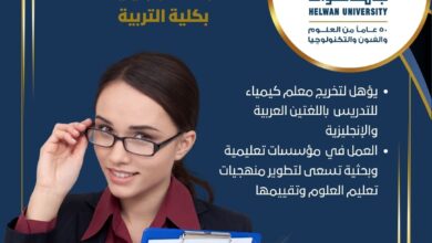 تنسيق الجامعات ٢٠٢٥...تعرف على برنامج إعداد معلم الكيمياء باللغة الإنجليزية بجامعة حلوان