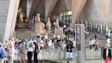 لليوم السابع على التوالي منذ افتتاحه للجمهور يواصل المتحف المصري الكبير استقبال زائريه