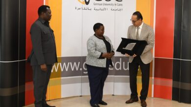 رئيسة وزراء أوغندا تزور الجامعة الألمانية في القاهرة لبحث آفاق التعاون الأكاديمي