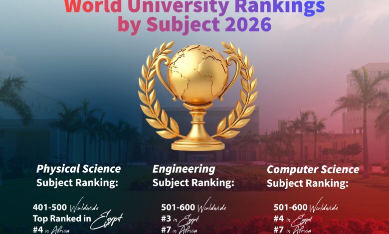 وفقًا لتصنيف «تايمز» للتخصصات 2026:الجامعة اليابانية تحصد المركز الأول في العلوم الفيزيائية على مستوى مصر والرابع إفريقيًا