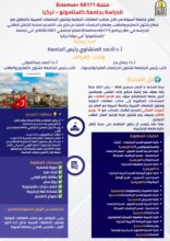 جامعة أسيوط تعلن فتح باب التقديم لمنحة Erasmusللدراسة بجامعة كاستامونو التركية