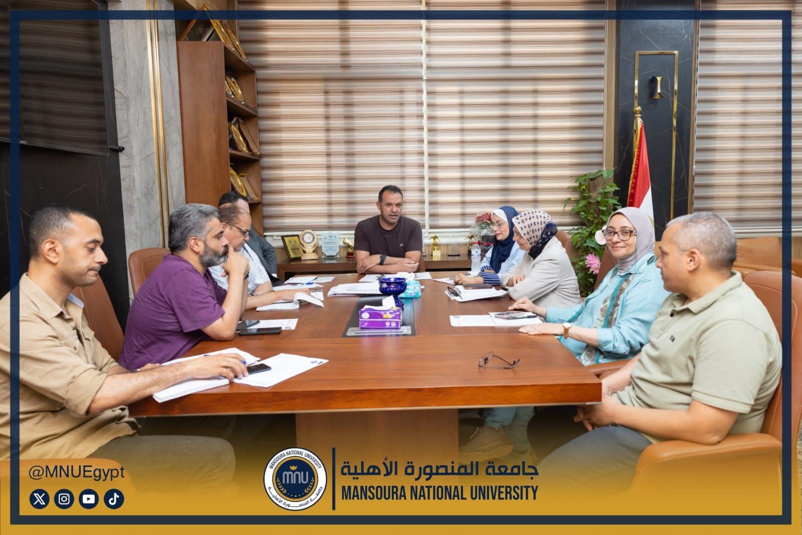 President of Mansoura National University Discusses the Sustainability Center’s Strategic Plan and the Advancement of Fourth-Generation University Principles