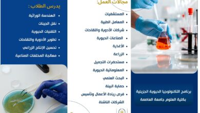 تنسيق الجامعات 2026.. ننشر تفاصيل برنامج التكنولوجيا الحيوية الجزيئية بعلوم العاصمة