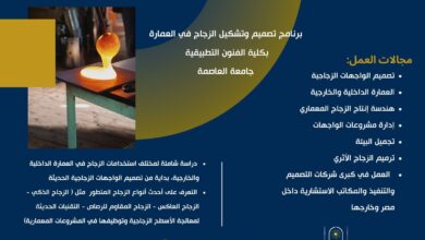 تنسيق الجامعات 2026.. ننشر تفاصيل برنامج تصميم وتشكيل الزجاج في العمارة بفنون تطبيقيةالعاصمة