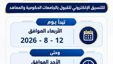 تنسيق الجامعات ٢٠٢٦..غدًا بدء تسجيل رغبات المرحلة الثانيةلمدة 5 أيام