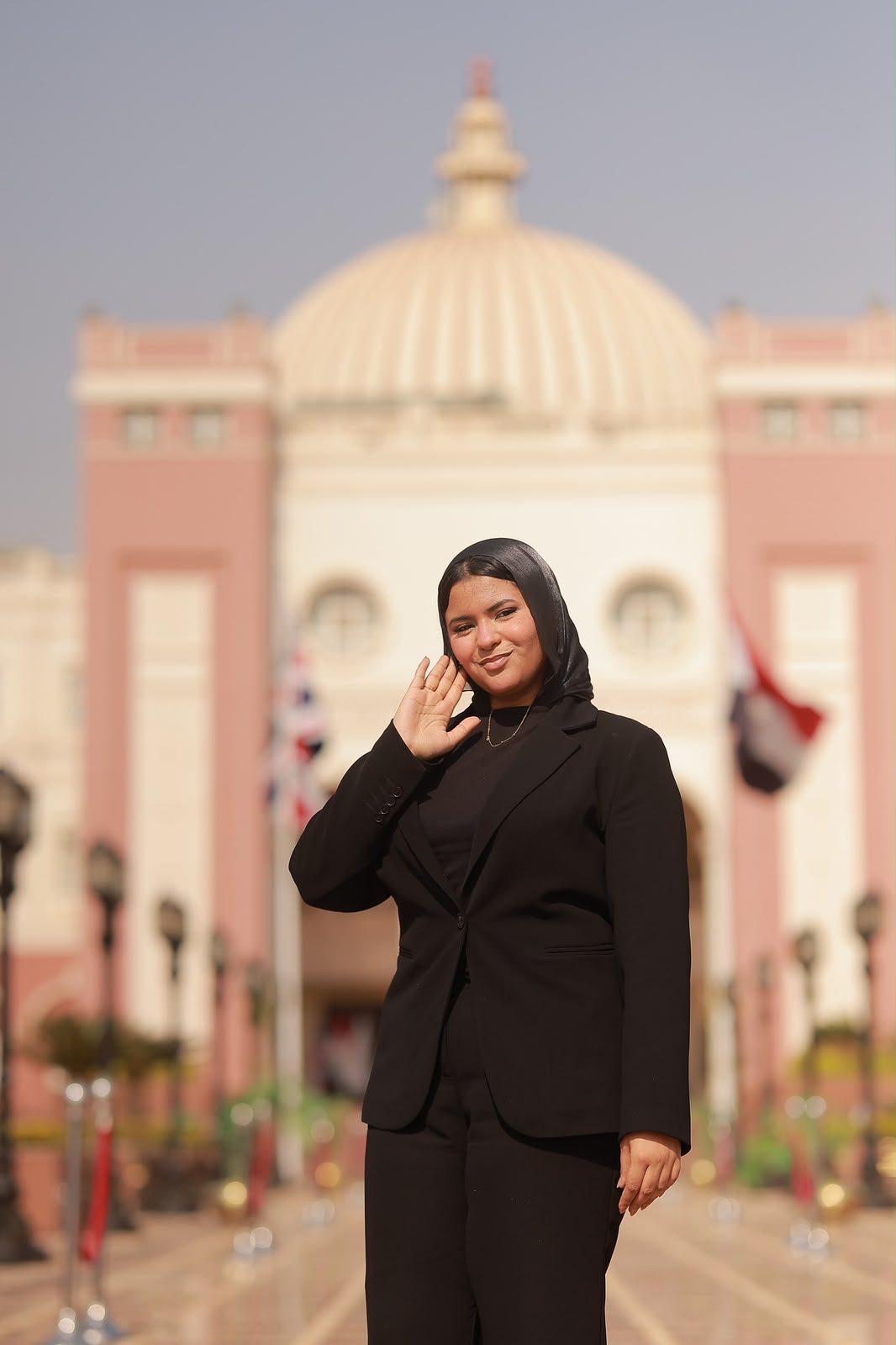الأولى على الجمهورية تختار كلية القانون بالجامعة البريطانية في مصر لبدأ مستقبلها الأكاديمي